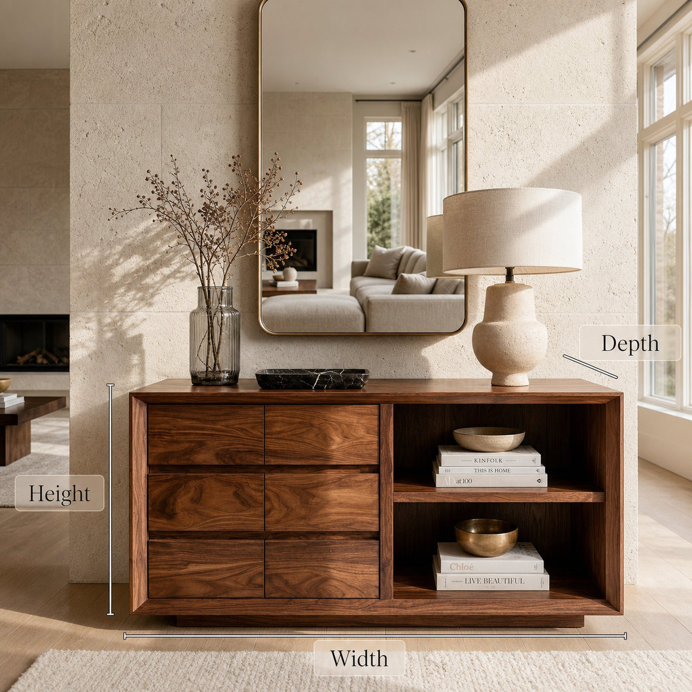 Wooden Console Table With Shelf And Drawer For Modern Home - product view 8