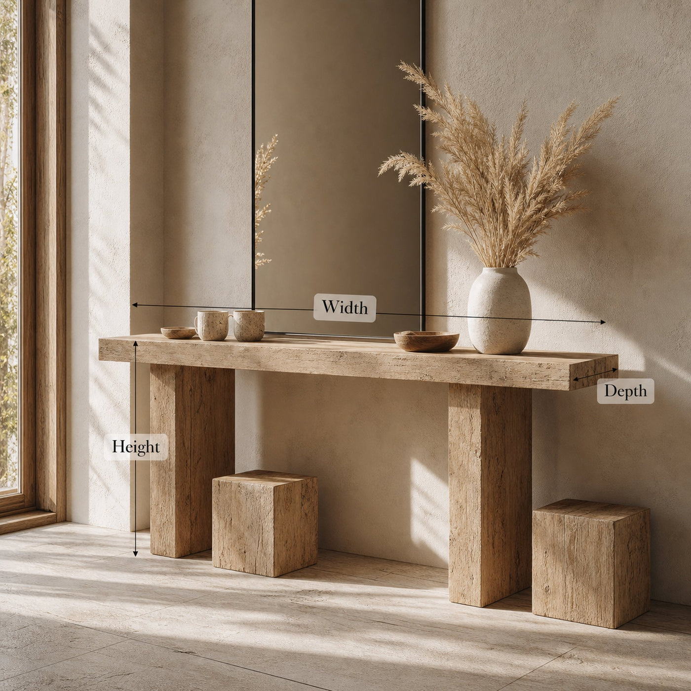 Woodworking Console Table Farmhouse - product view 6