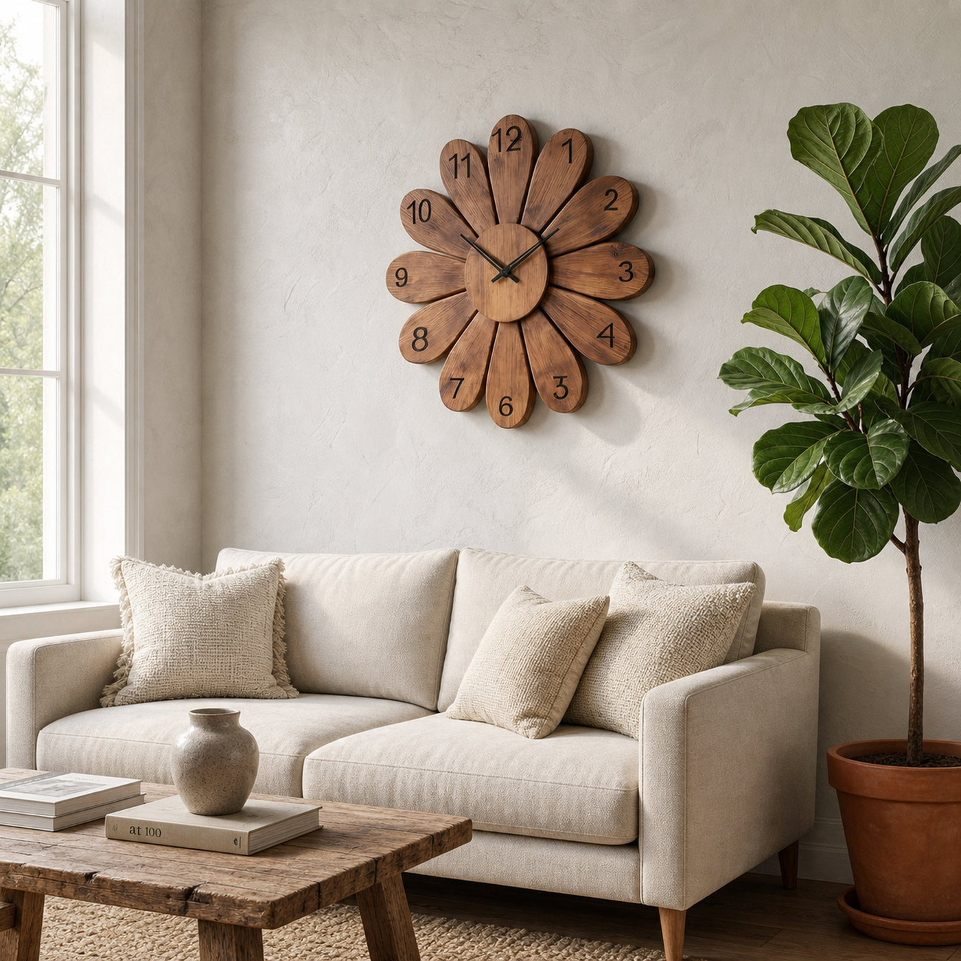 Artisan Wooden Wall Clock For Contemporary Living Space - product view 6