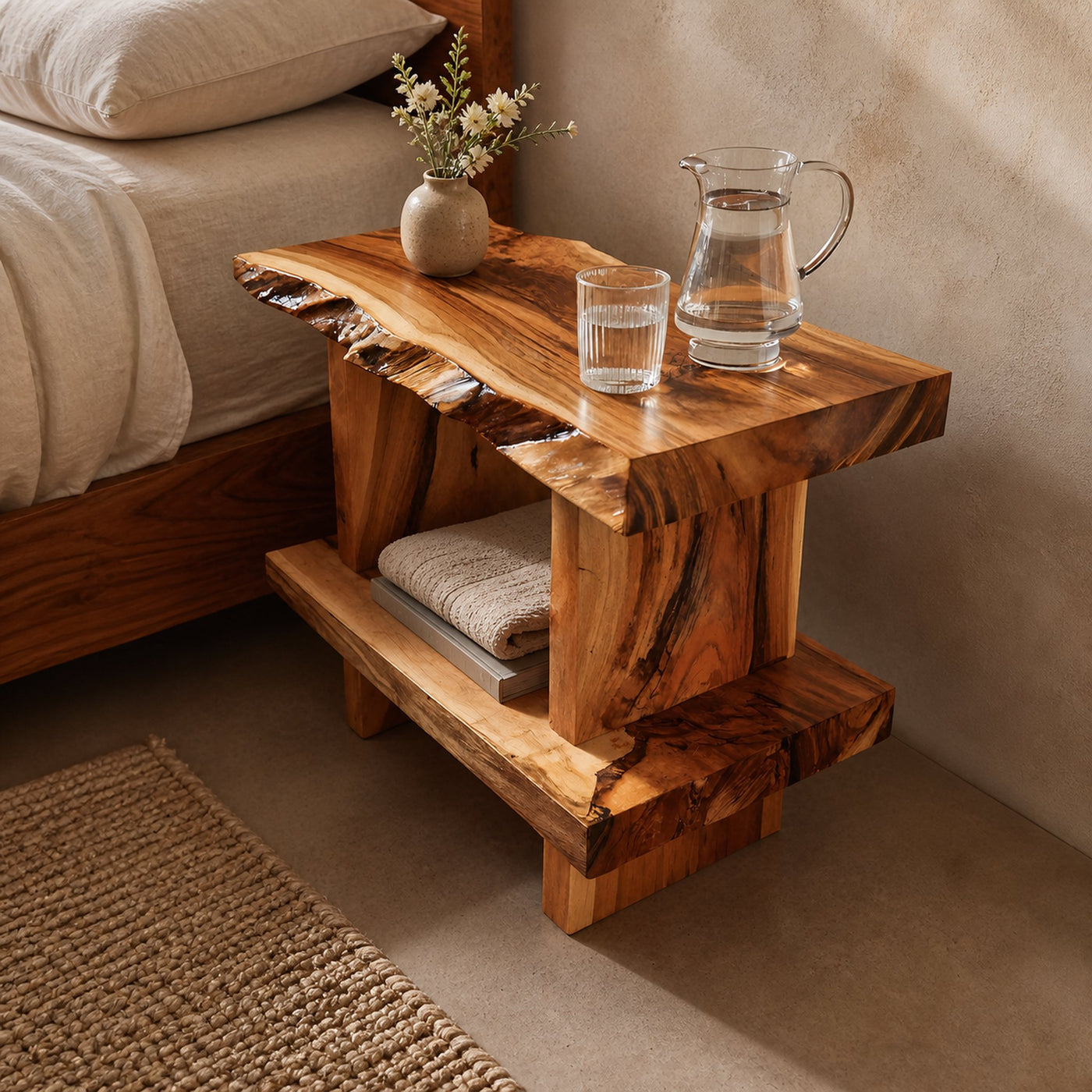 Artistic Large Display Shelf For Living Room Storage And Decor