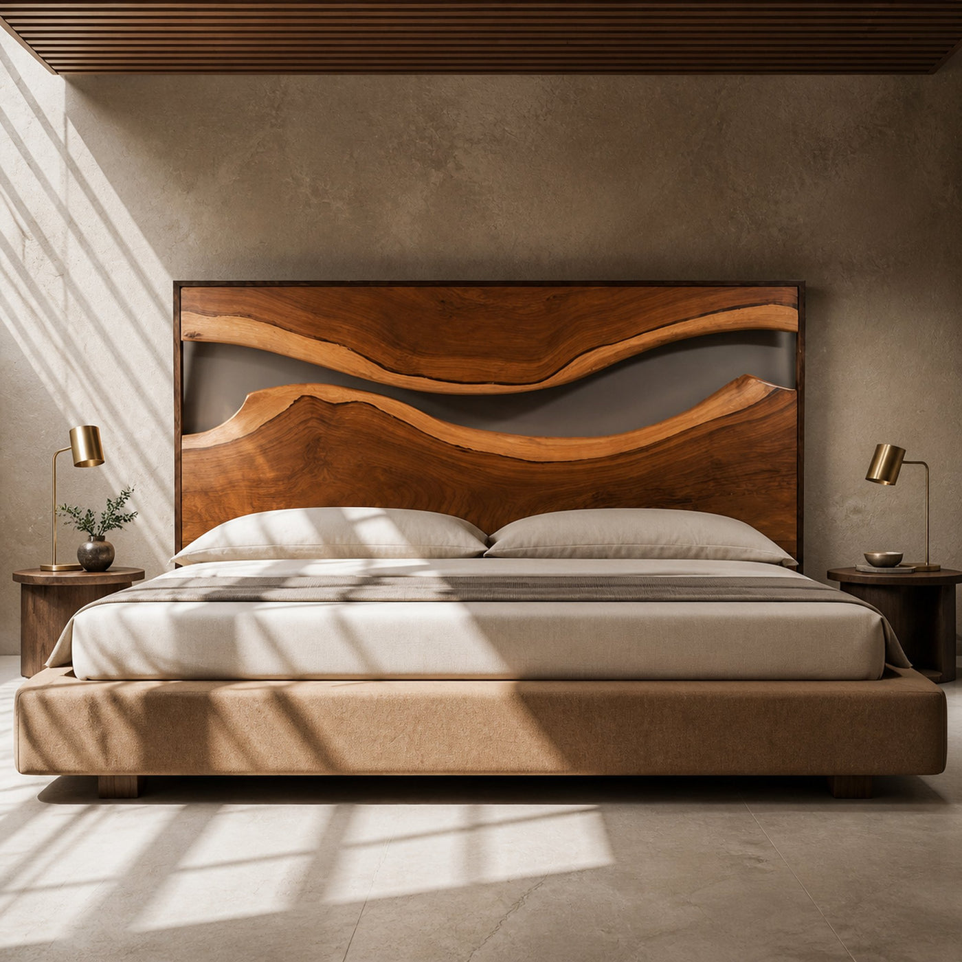 Artistic Live Edge Headboard For Bedroom Centerpiece - product view 6