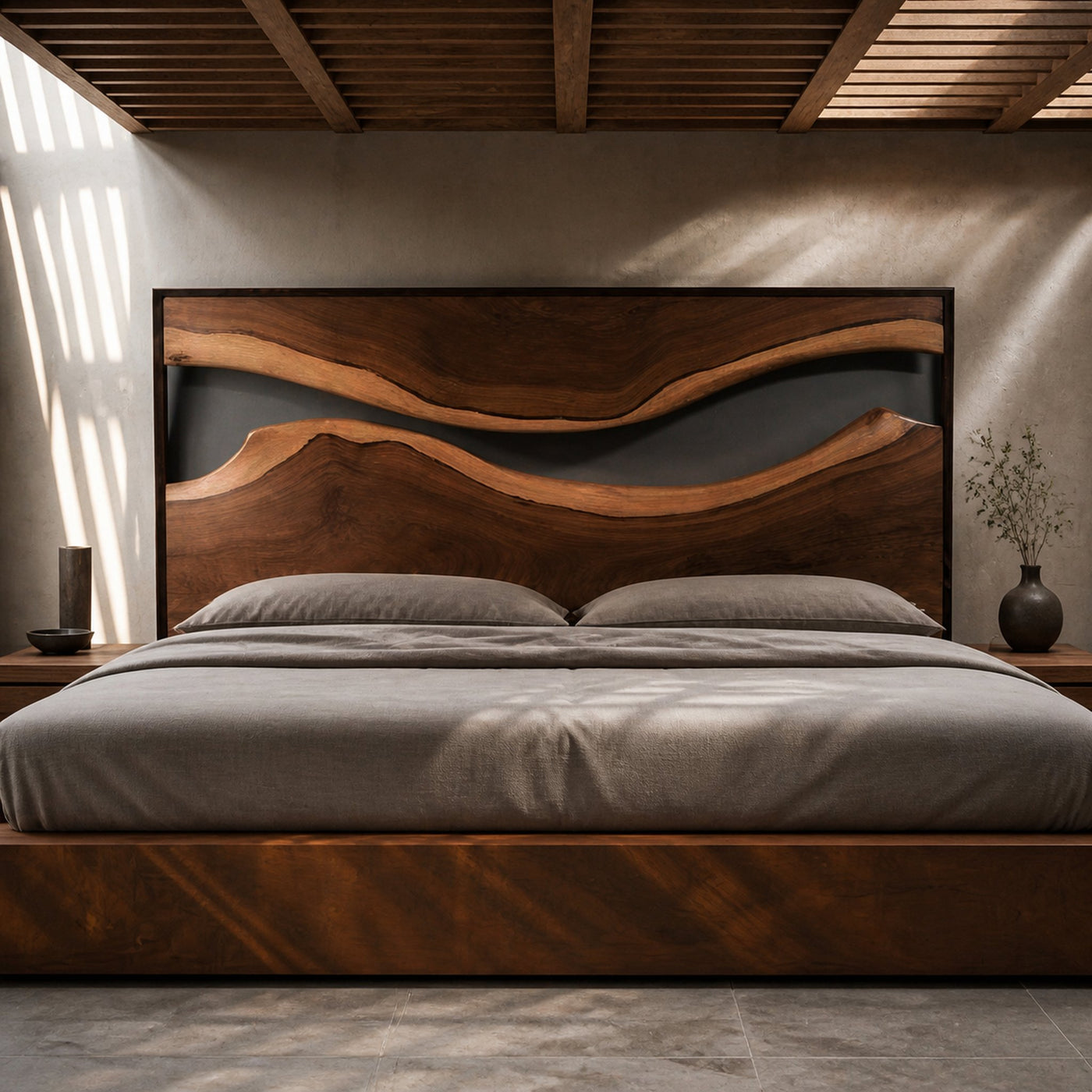 Artistic Live Edge Headboard For Bedroom Centerpiece - product view 7