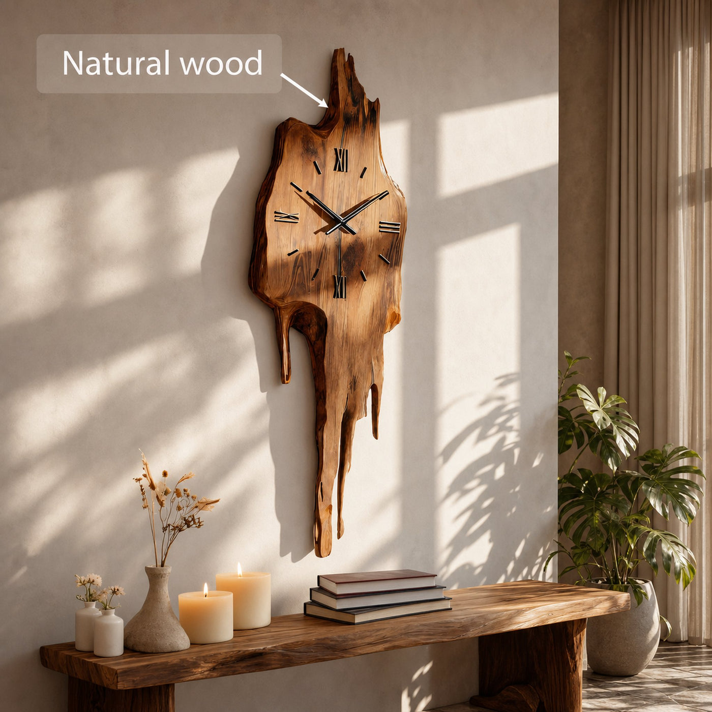 Artistic Wall Clock With Floating Edge For Living Room - product view 6