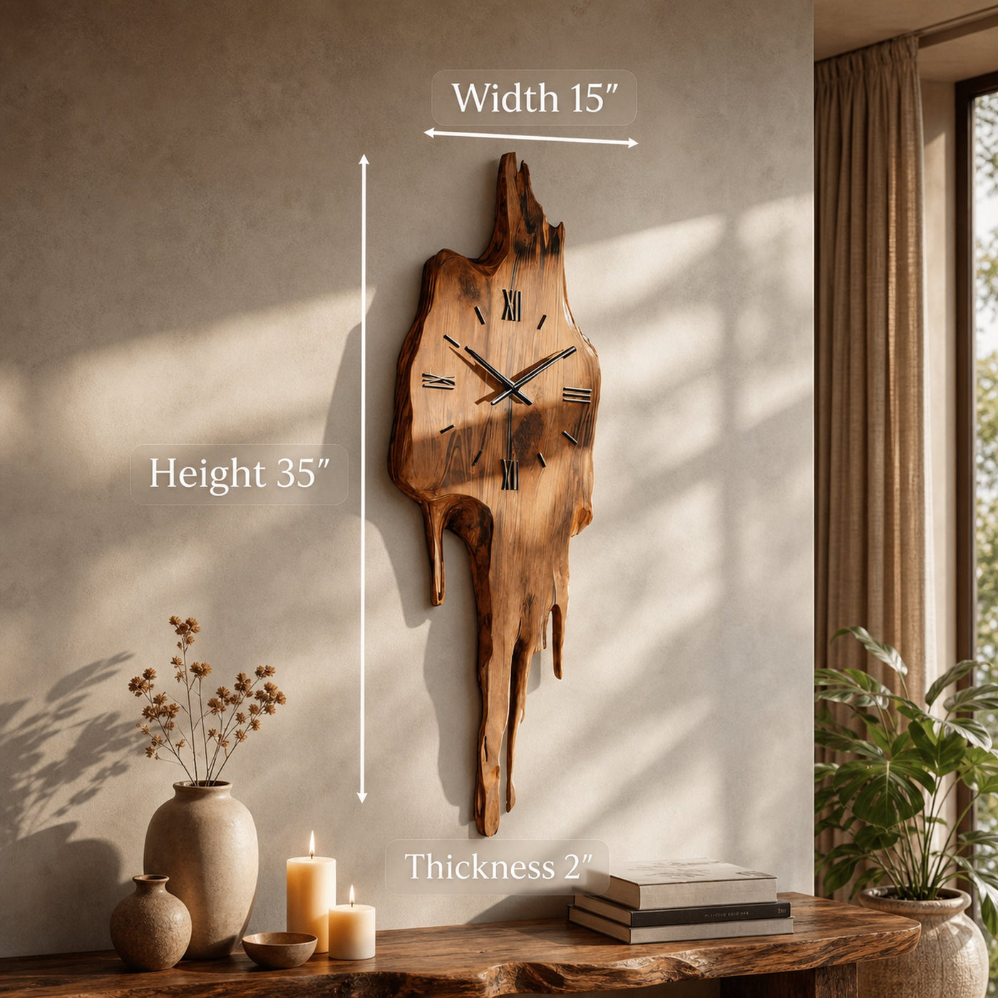 Artistic Wall Clock With Floating Edge For Living Room - product view 7