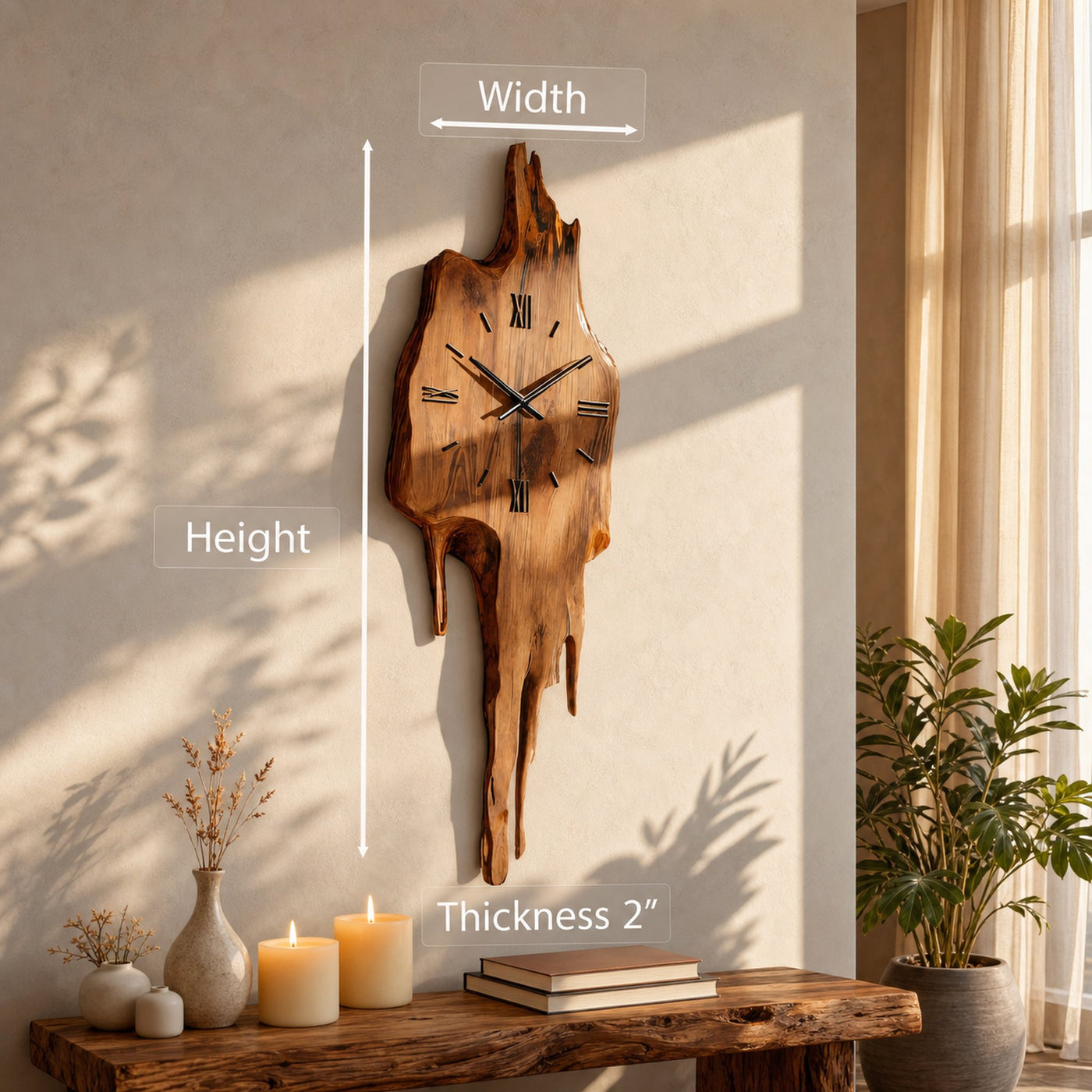 Artistic Wall Clock With Floating Edge For Living Room - product view 9