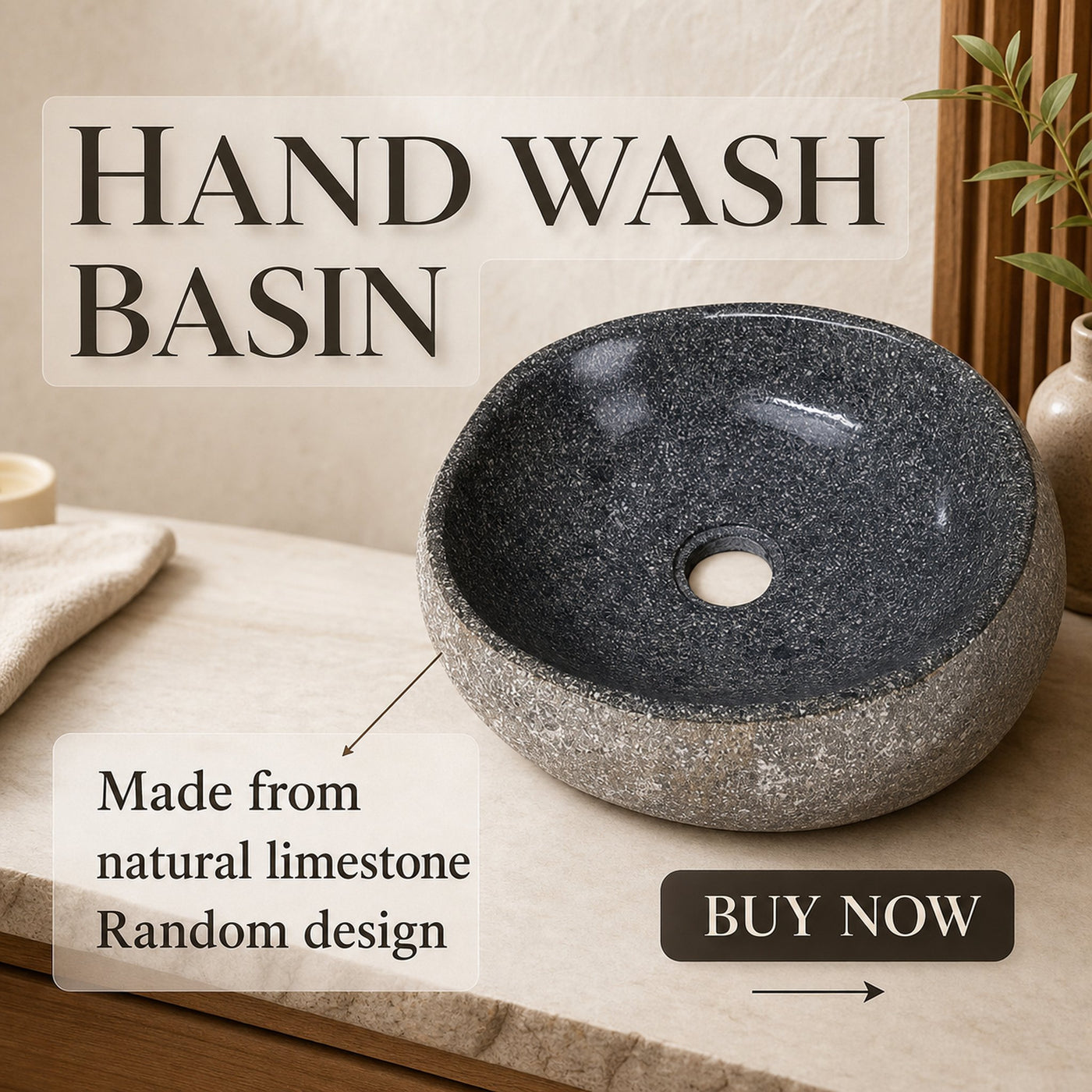 Artistic Wooden Tree Sink Vanity Bathroom Or Wellness Room - product view 6