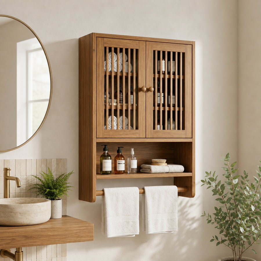 Bathroom Cabinet With Shelves Solid Wood Bathroom Furniture
