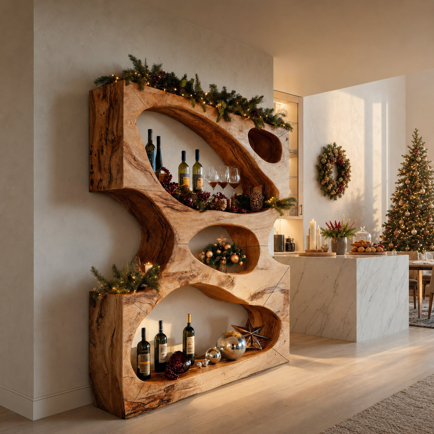 Christmas Handmade Sculptural Display Stand For Dining Room