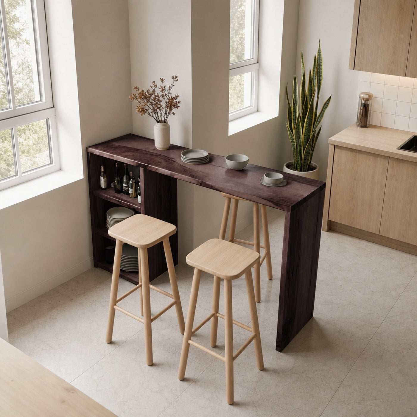 Compact Bar Table With Storage For Small Dining Area - product view 7