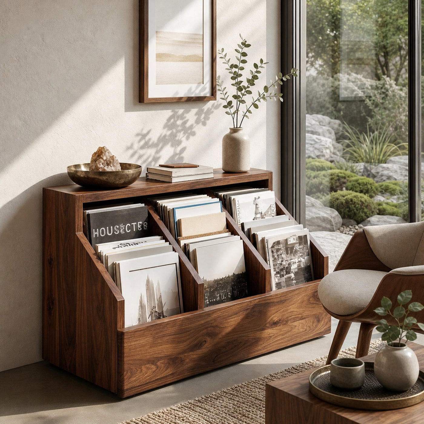Contemporary Angled Pocket Magazine Rack For Living Room - product view 6