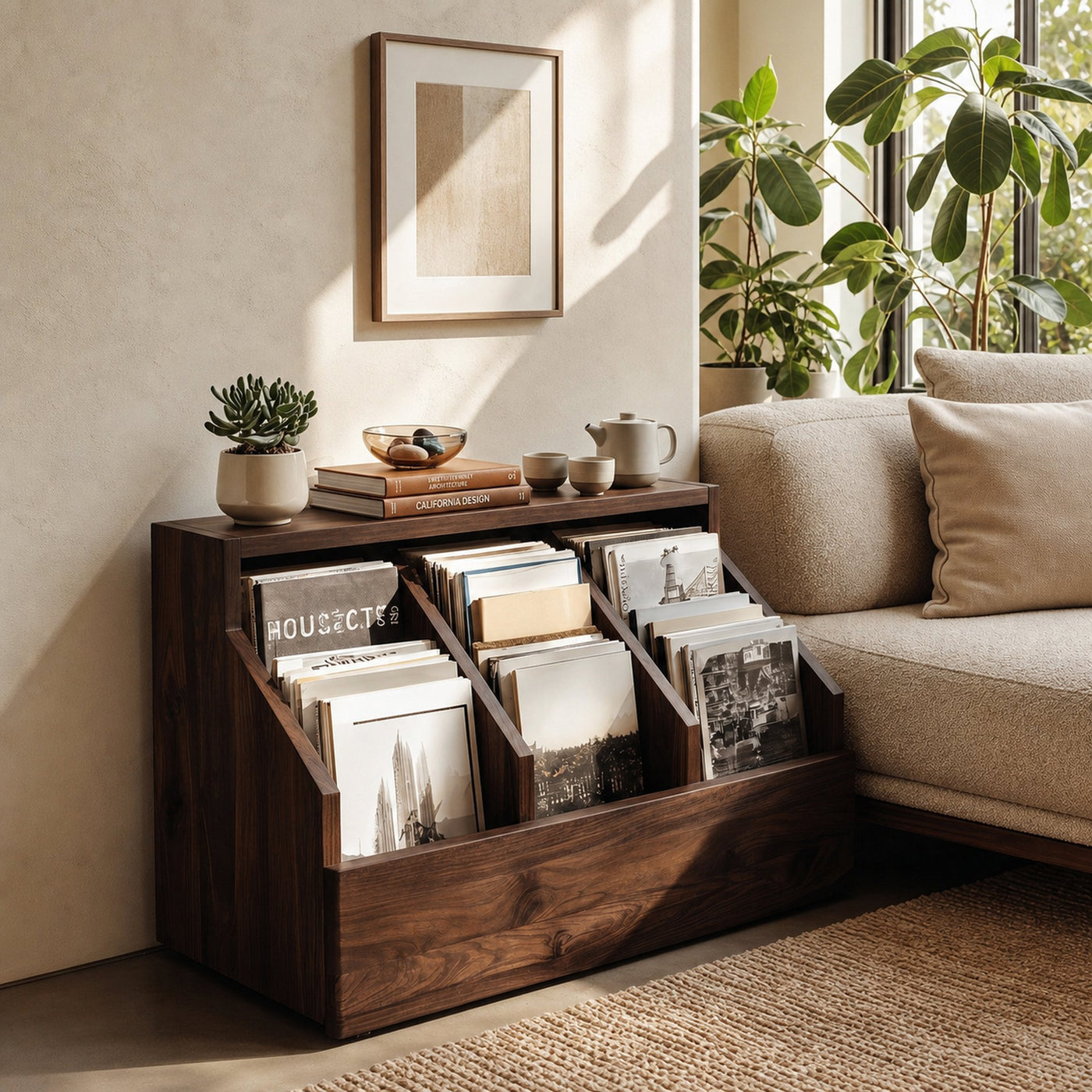 Contemporary Angled Pocket Magazine Rack For Living Room - product view 7