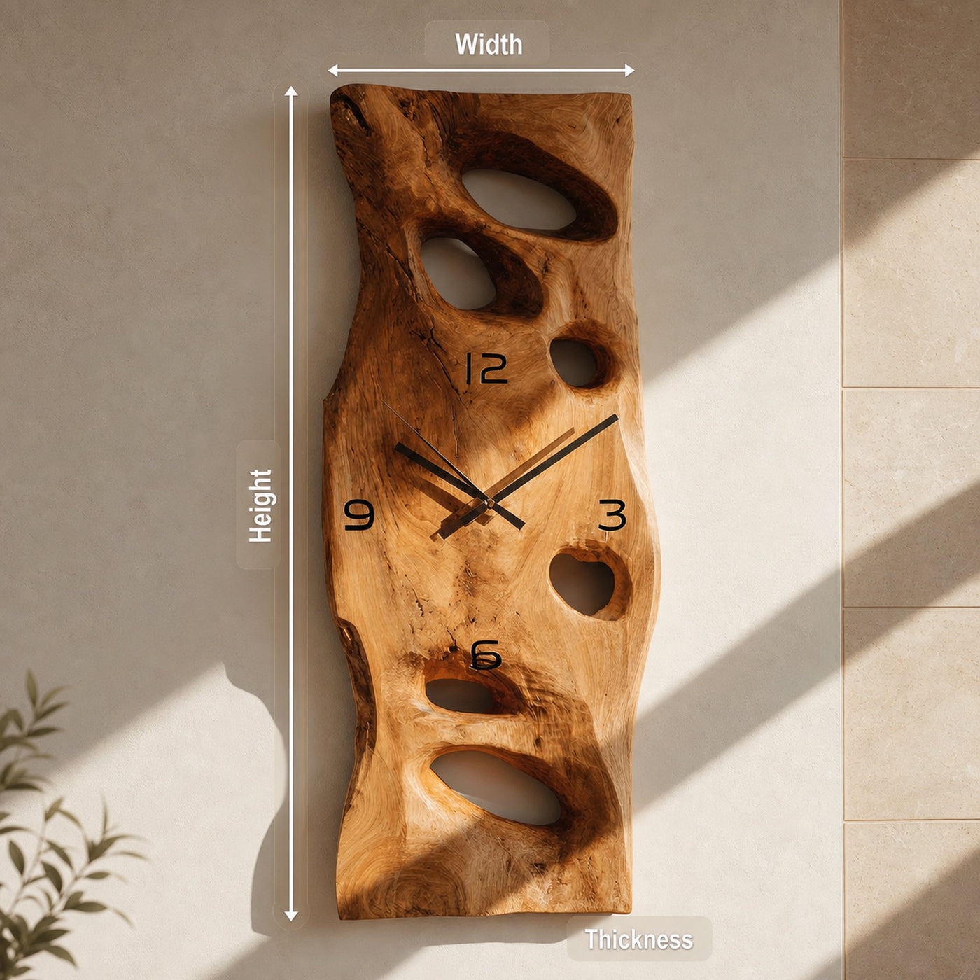 Contemporary Carved Wall Clock For Living Room - product view 8