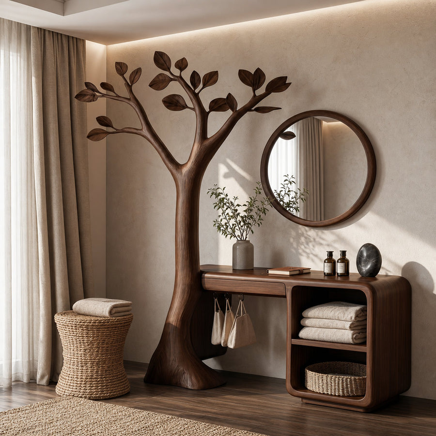 Contemporary Corner Makeup Vanity Bedroom Or Walk In Closet