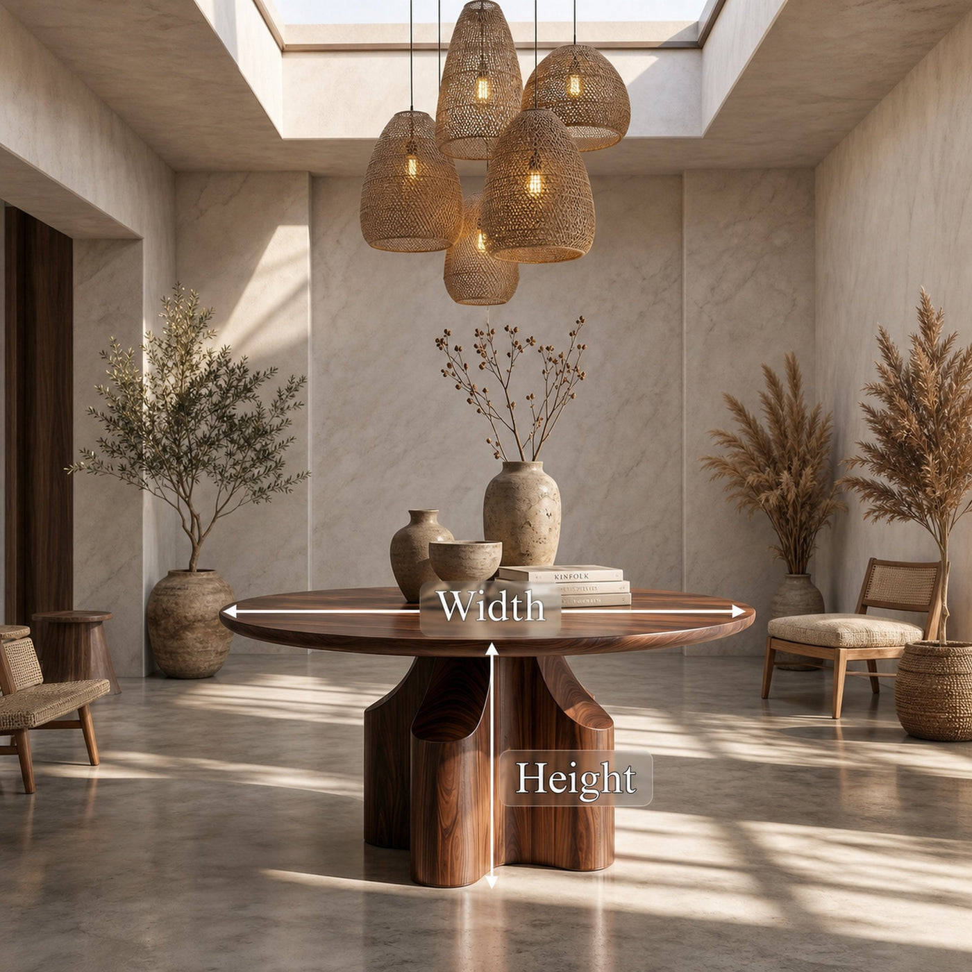Contemporary Foyer Table With Sculptural Solid Wood Pedestal Base For Entryway And Hallway - product view 8