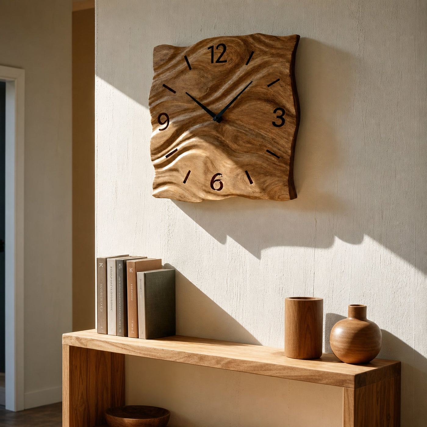 Contemporary Handcrafted Wall Clock For Living Room Interior - product view 6