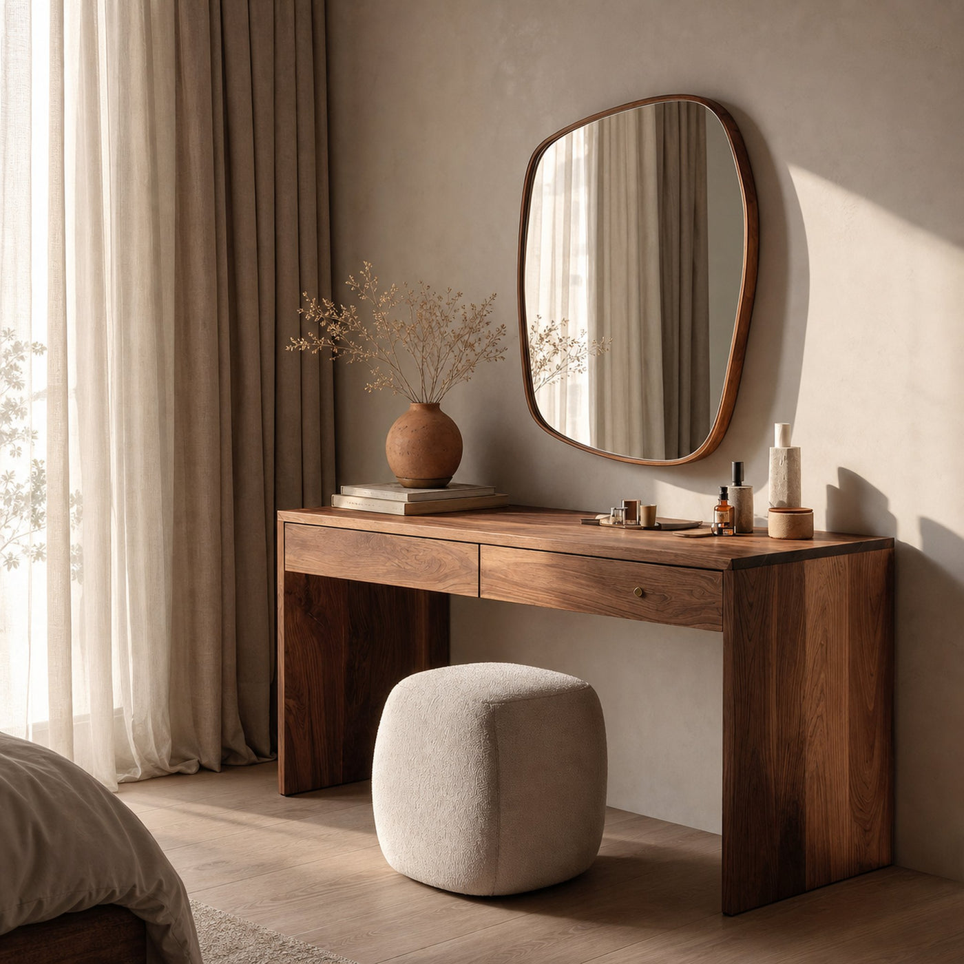 Contemporary Organic Vanity Table For Bedroom