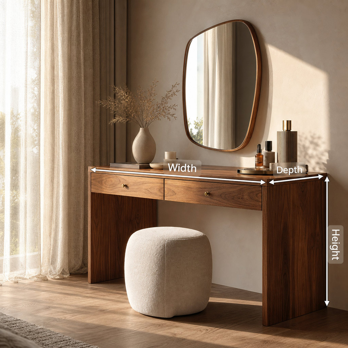 Contemporary Organic Vanity Table For Bedroom - product view 8