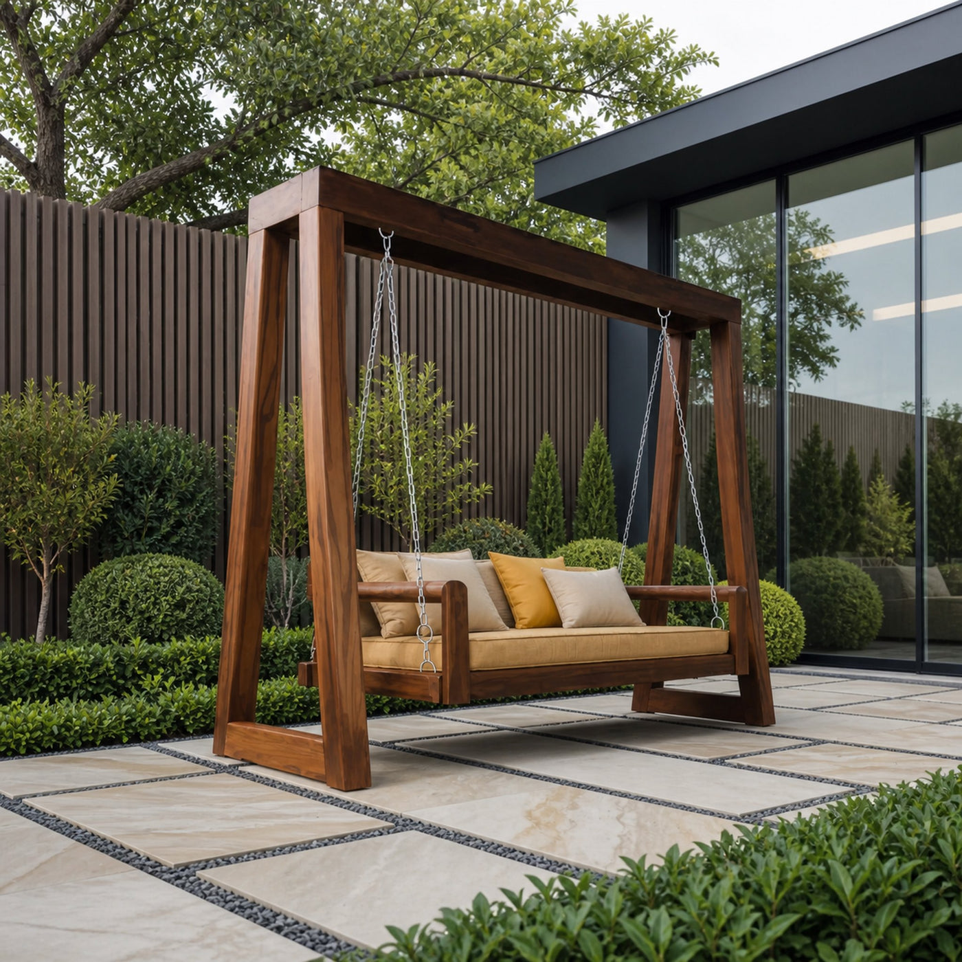 Contemporary Outdoor Swing Bench For Garden Patio Relaxation - product view 6