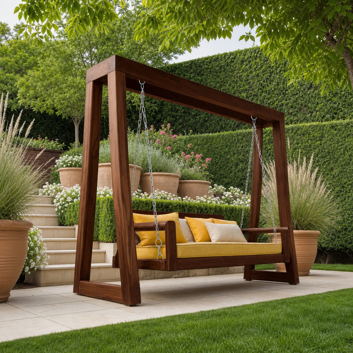 Contemporary Outdoor Swing Bench For Garden Patio Relaxation - product view 7