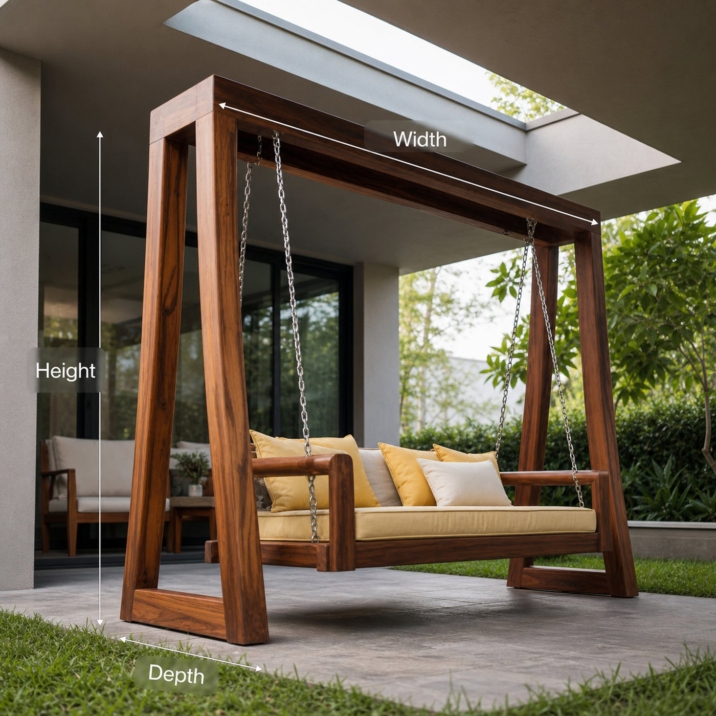 Contemporary Outdoor Swing Bench For Garden Patio Relaxation - product view 8