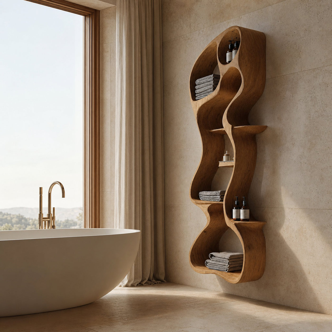 Contemporary Wall Mounted Shelf For Bathroom Decor