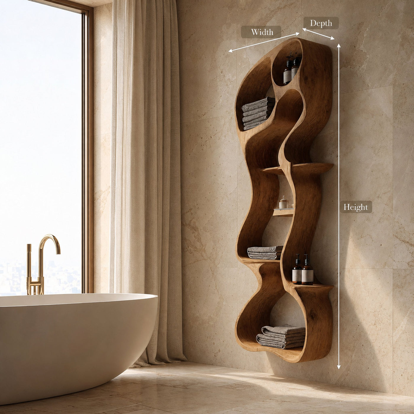 Contemporary Wall Mounted Shelf For Bathroom Decor - product view 8