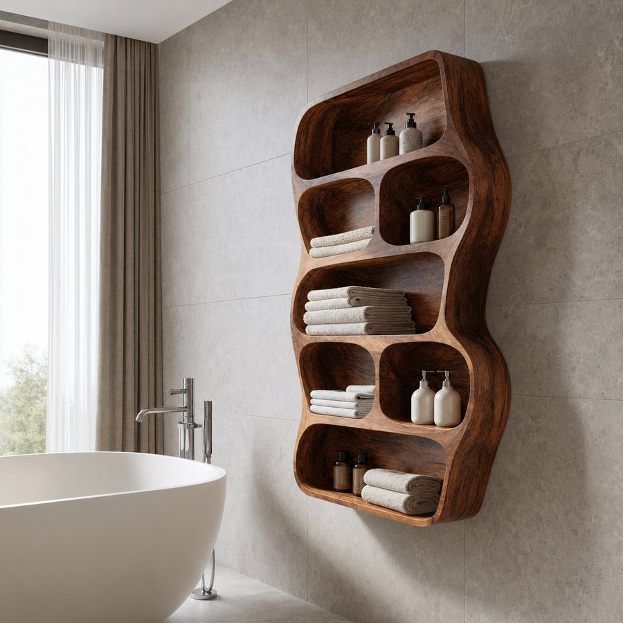 Contemporary Wall Shelf For Bathroom Space