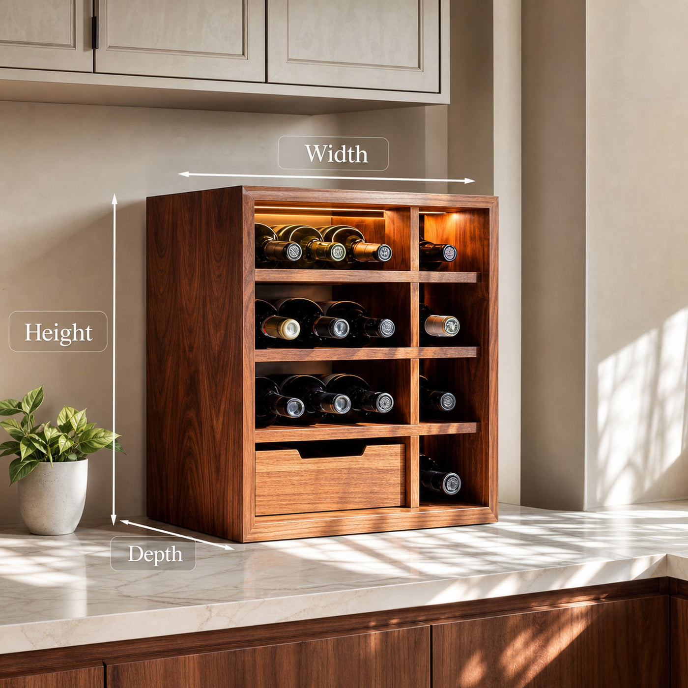 Contemporary Wine Rack Cabinet For Kitchen Interior - product view 6