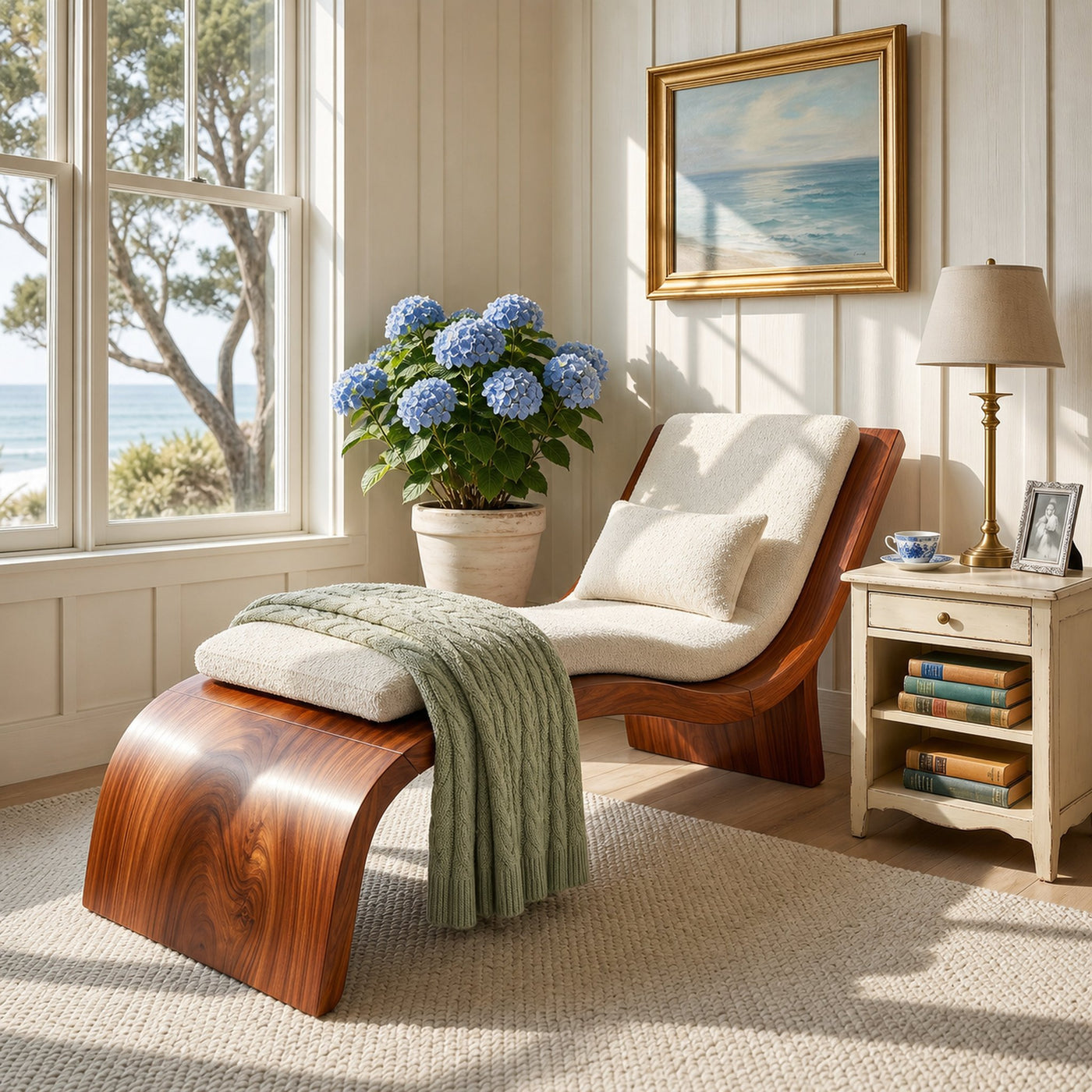 Contemporary Wooden Daybed Indoor Outdoor Luxury Home Furniture - product view 6