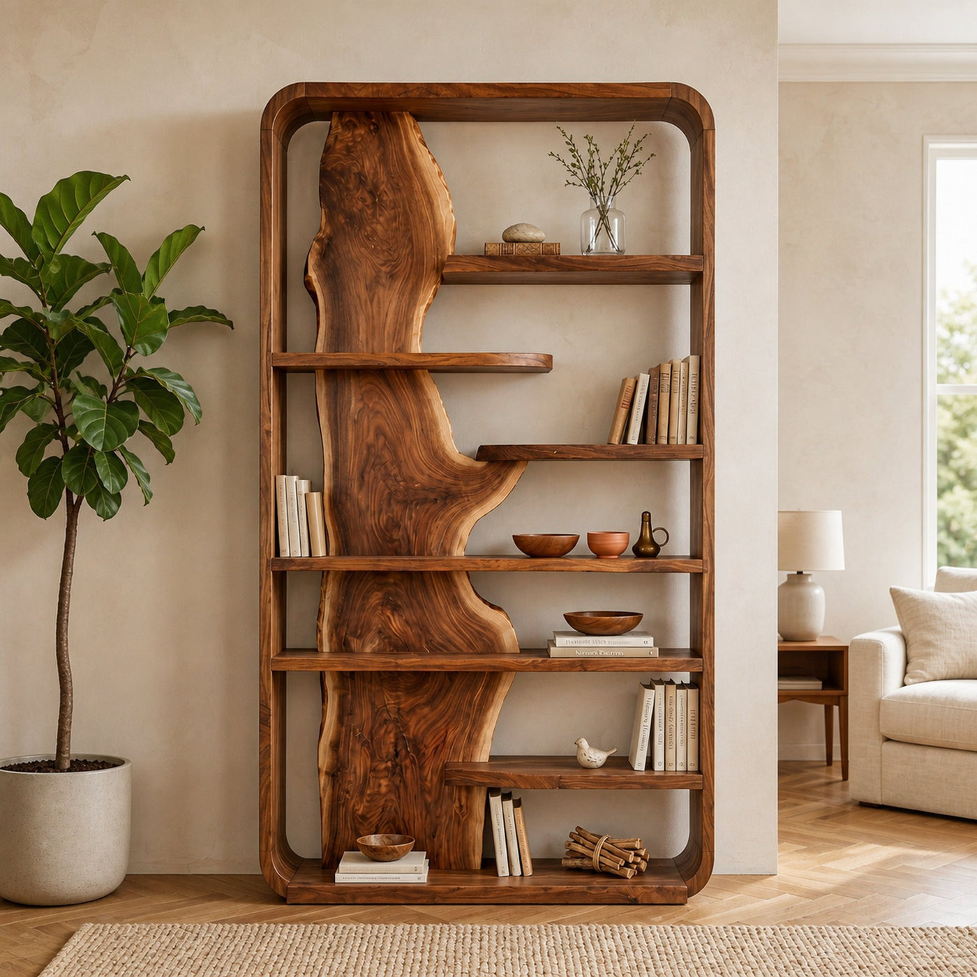 Contemporary Wooden Standing Shelf For Home Office Storage - product view 6