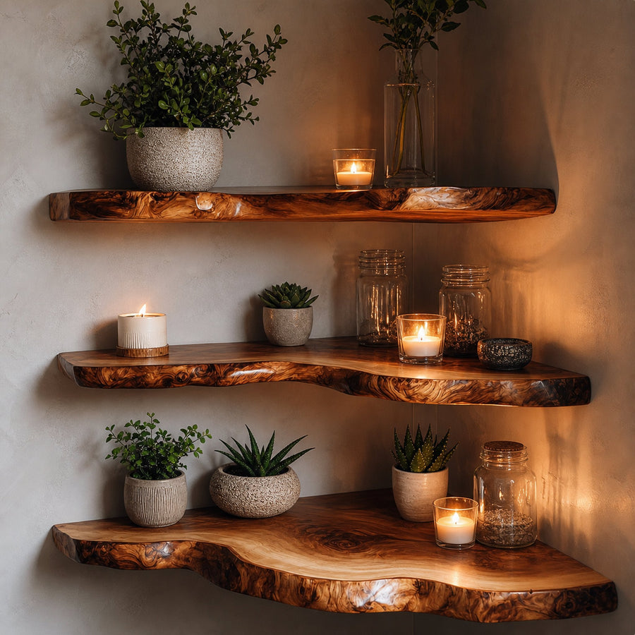 Custome Floating Shelf Corner Book