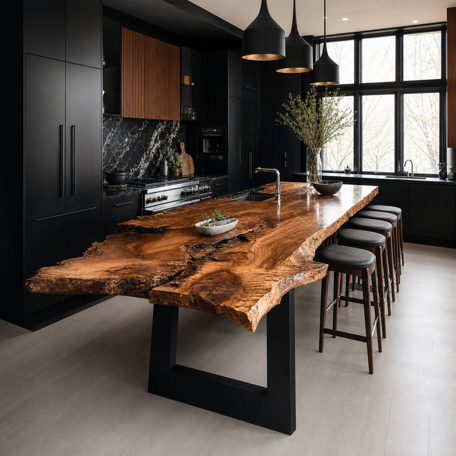 Dark Modern Kitchen Island Kitchen Or Chef Studio