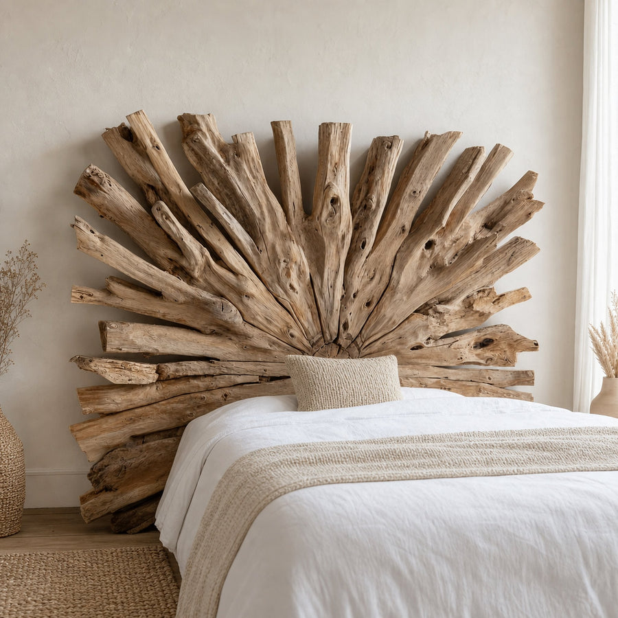 Driftwood Headboard Vintage Decor Bedroom Gift