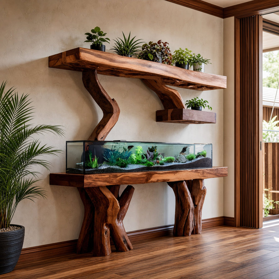 Elegant Aquarium Stand For Stylish Living Space Design