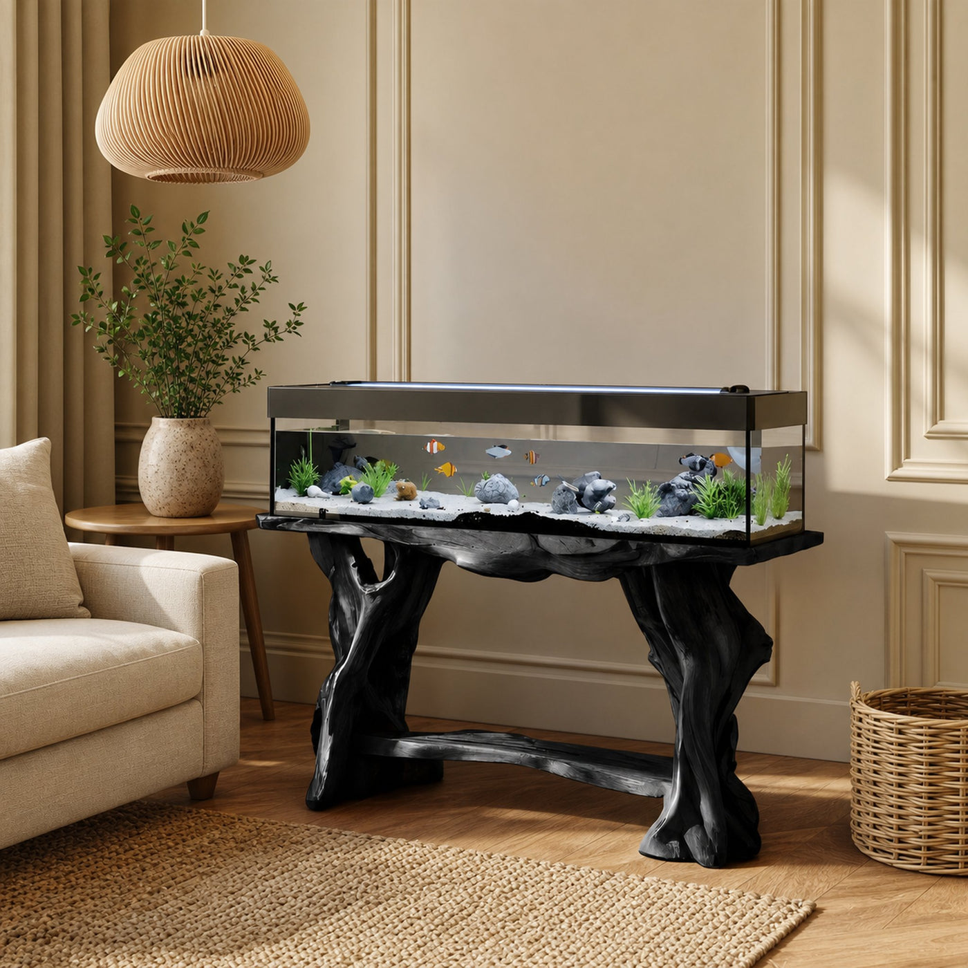 Finishing the aquarium setting
