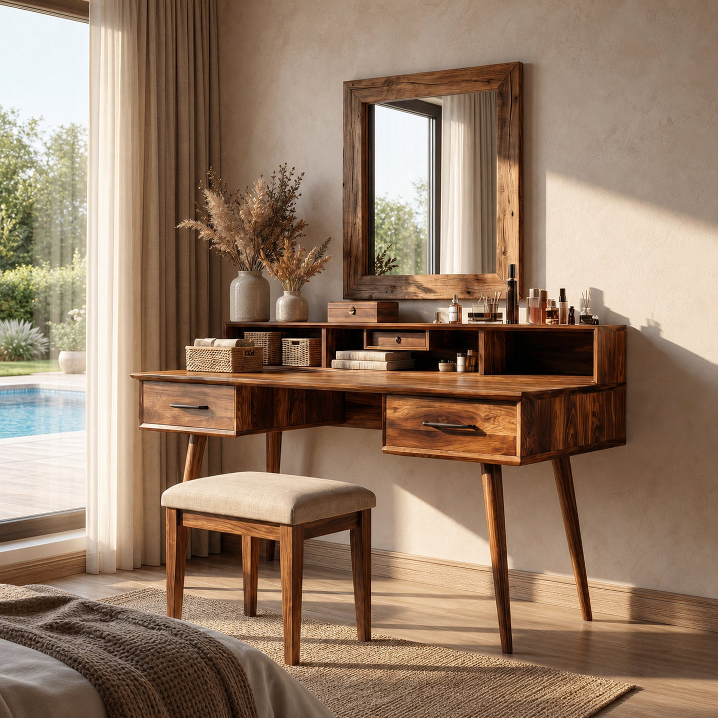 Elegant Vanity Table Bedroom Dressing Area Personal Beauty Space