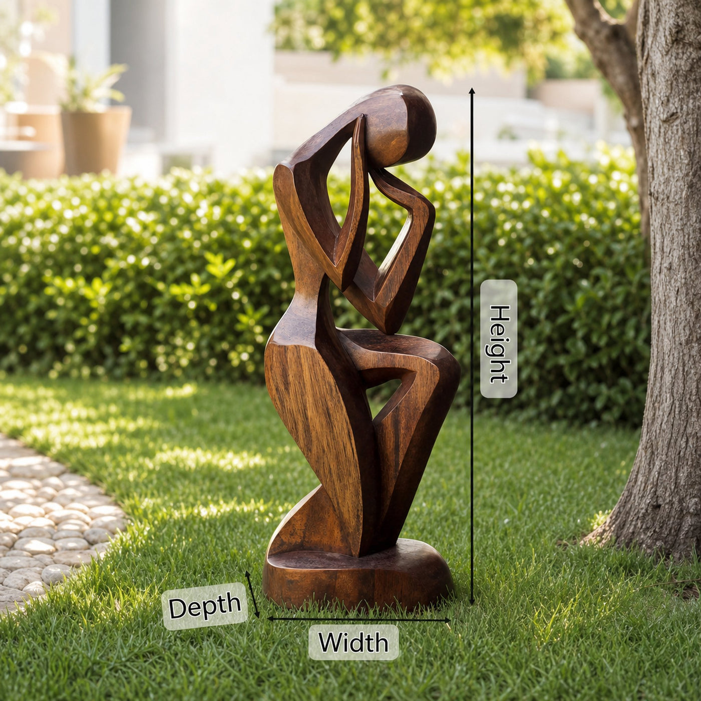 Farmhouse 3D Wood Art For Garden Accent Statement Piece - product view 6