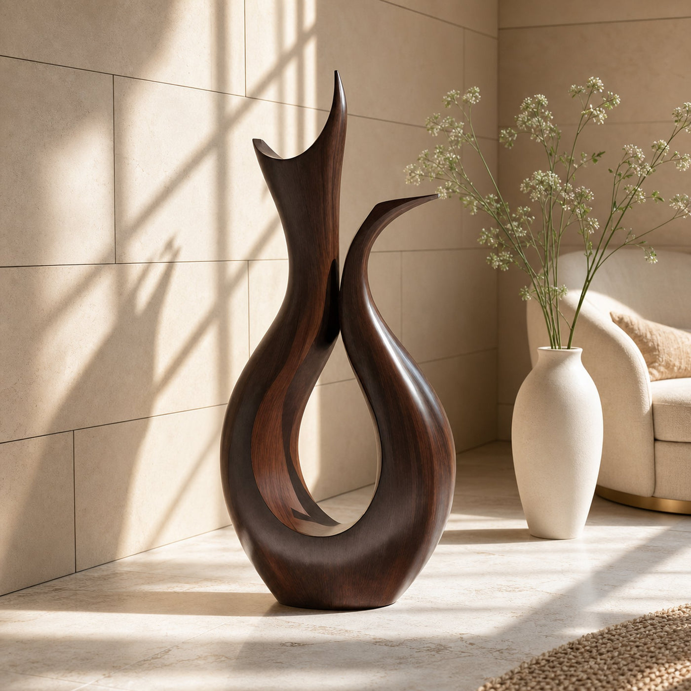 Farmhouse Abstract Sculpture For Furniture Rustic Decor