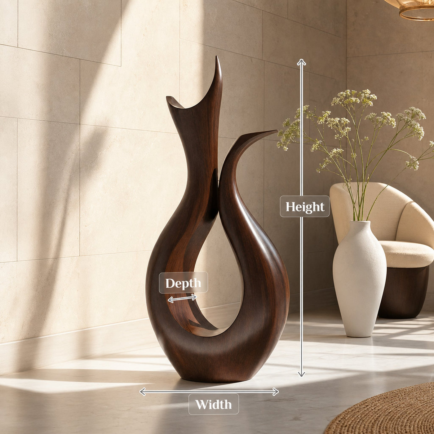 Farmhouse Abstract Sculpture For Furniture Rustic Decor - product view 8