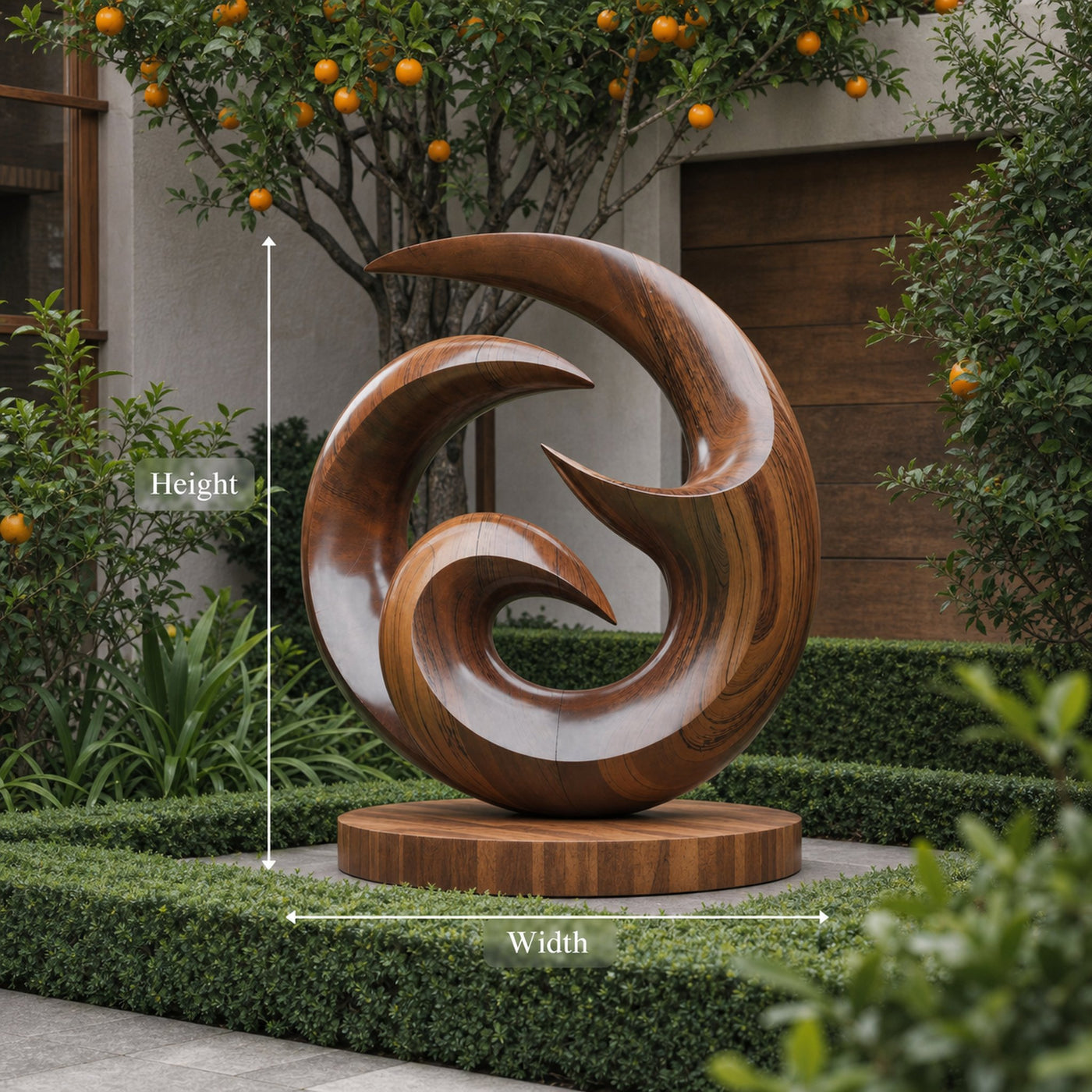 Farmhouse Abstract Wooden Sculpture For Living Room - product view 8