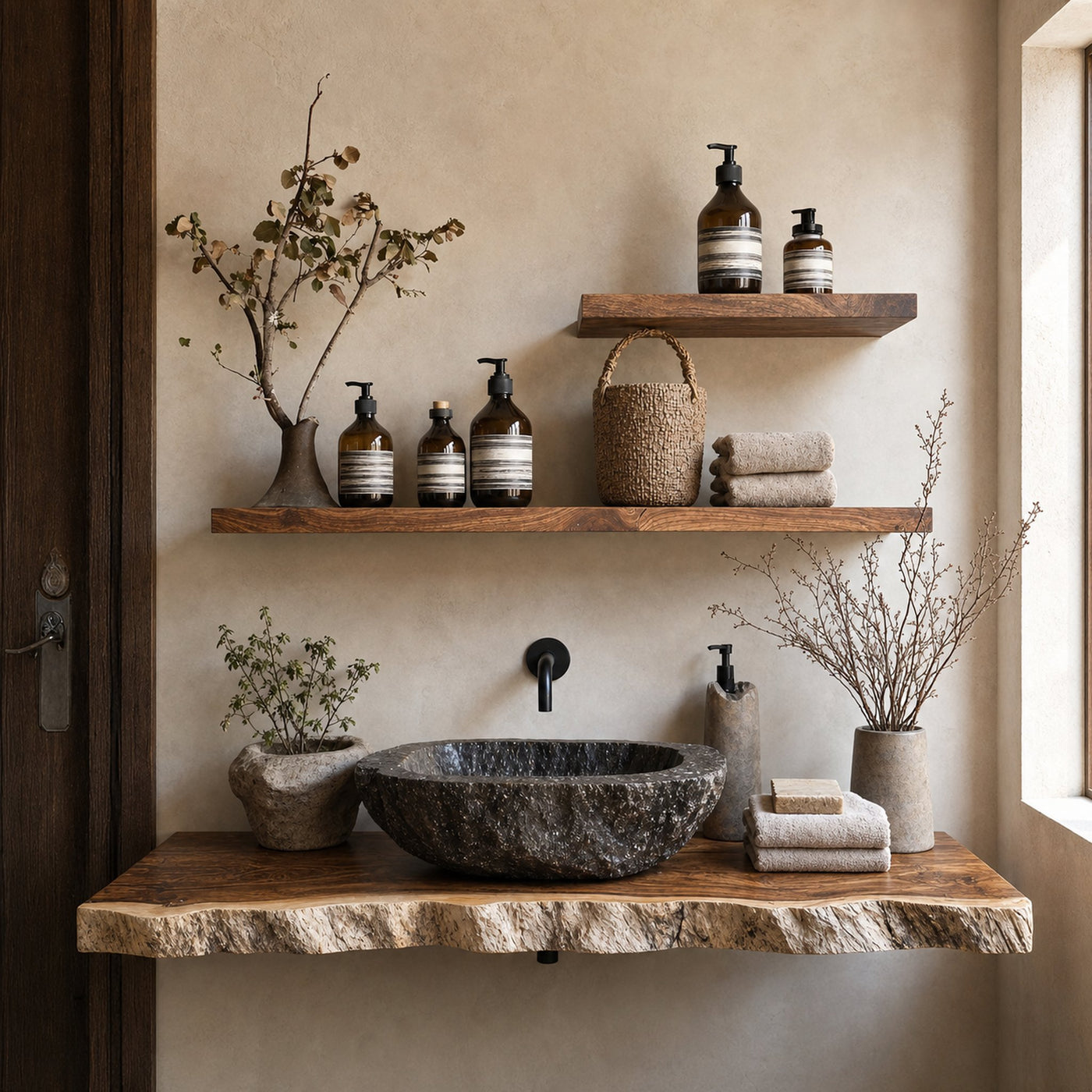 Farmhouse Bathroom Shelf Organizer For Small Bathrooms