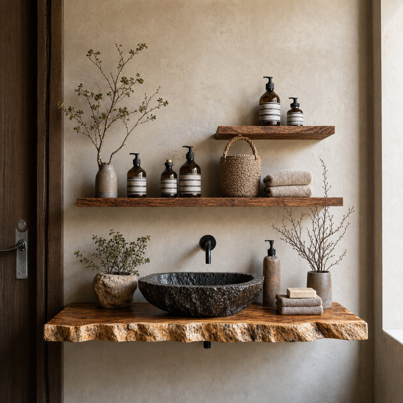 Farmhouse Bathroom Shelf Organizer For Small Bathrooms - product view 6