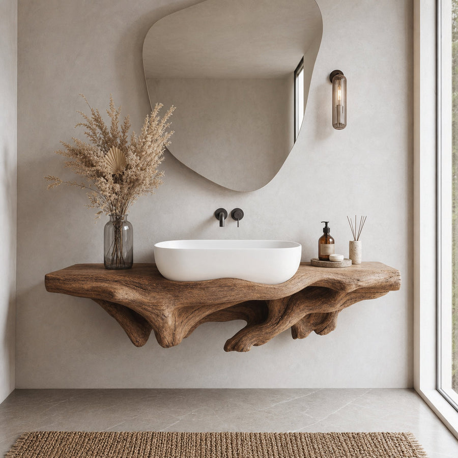 Farmhouse Bathroom Shelf Wall Mount For Storage