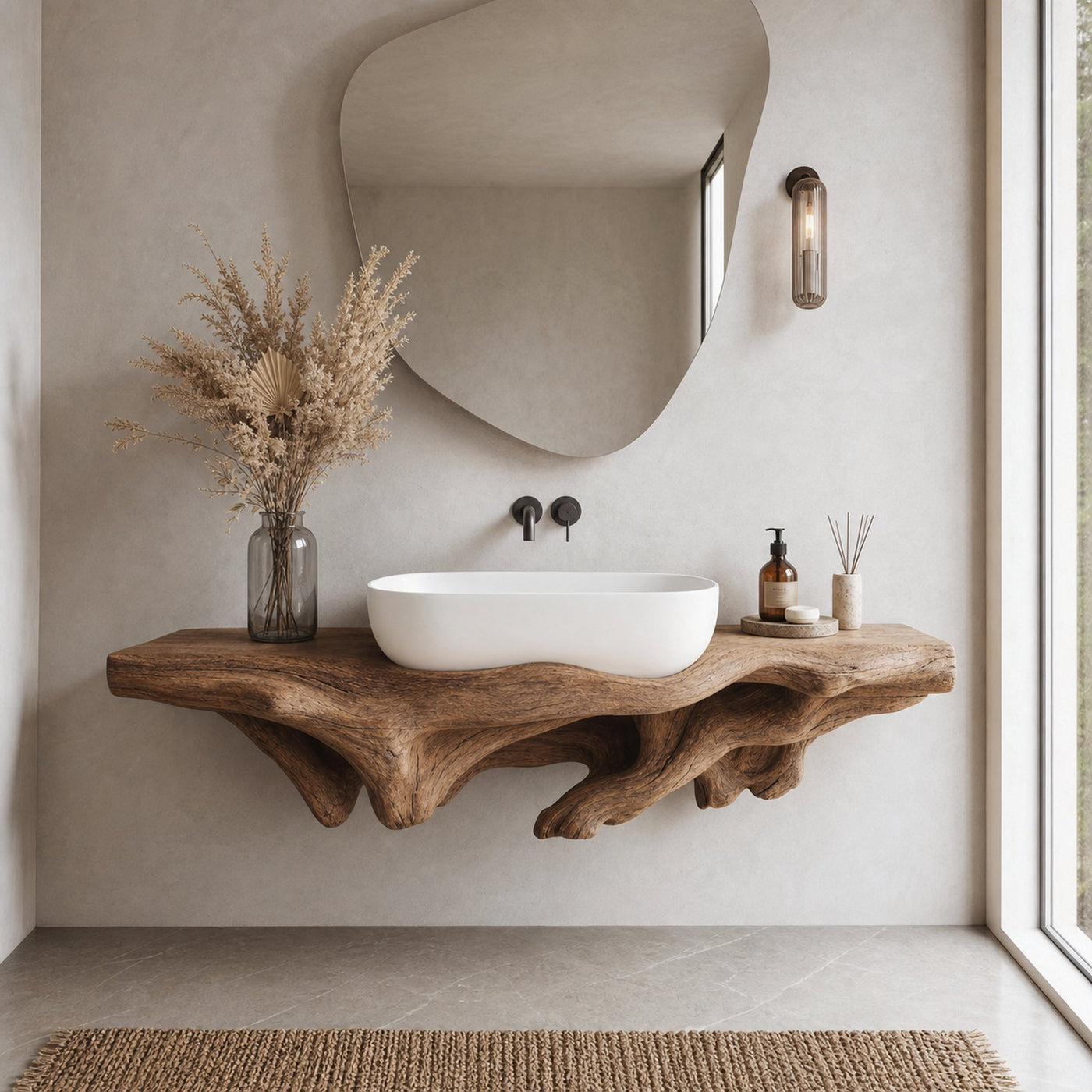 Farmhouse Bathroom Shelf Wall Mount For Storage