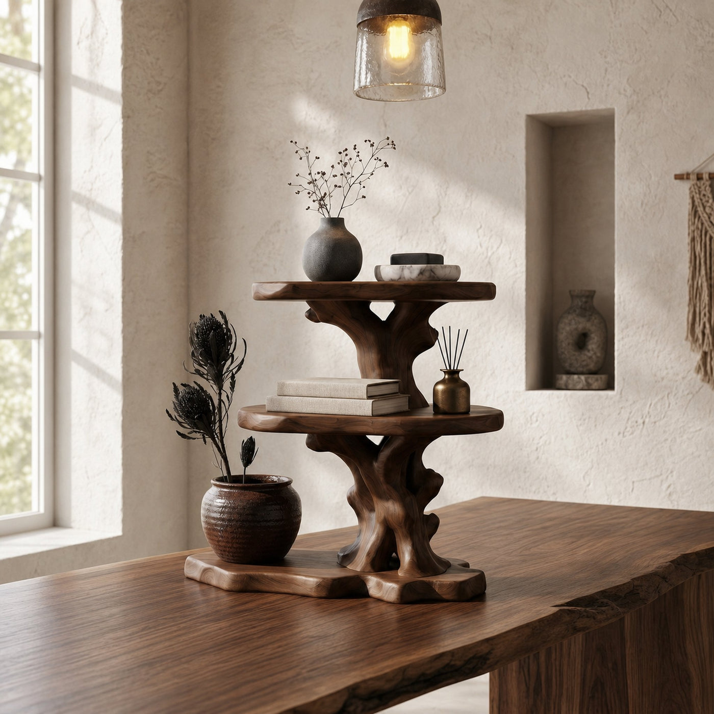 Farmhouse Bathroom Shelf With Tiered Display Storage For Bathroom - product view 7