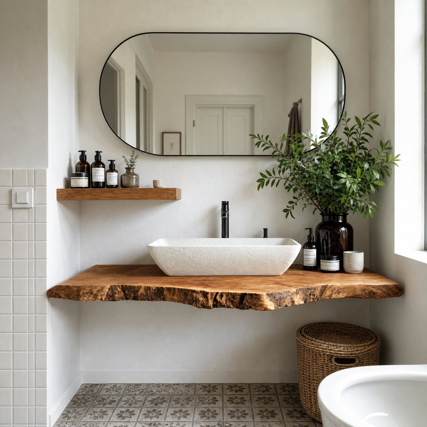 Farmhouse Bathroom Vanity For Natural Furniture Decor - product view 6