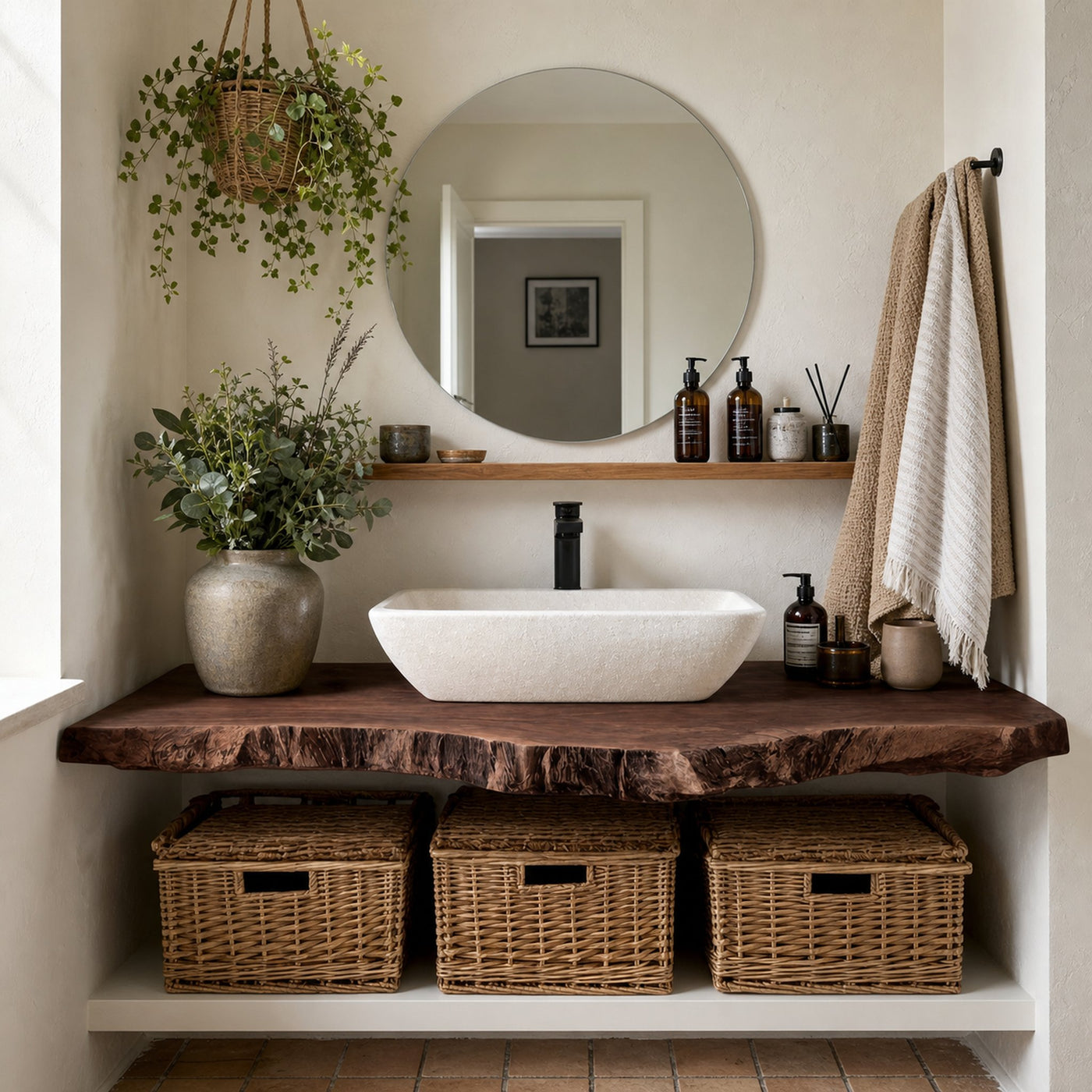 Farmhouse Bathroom Vanity For Natural Furniture Decor - product view 7