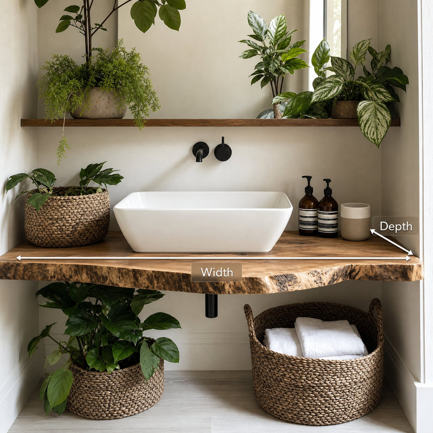 Farmhouse Bathroom Vanity For Natural Furniture Decor - product view 8