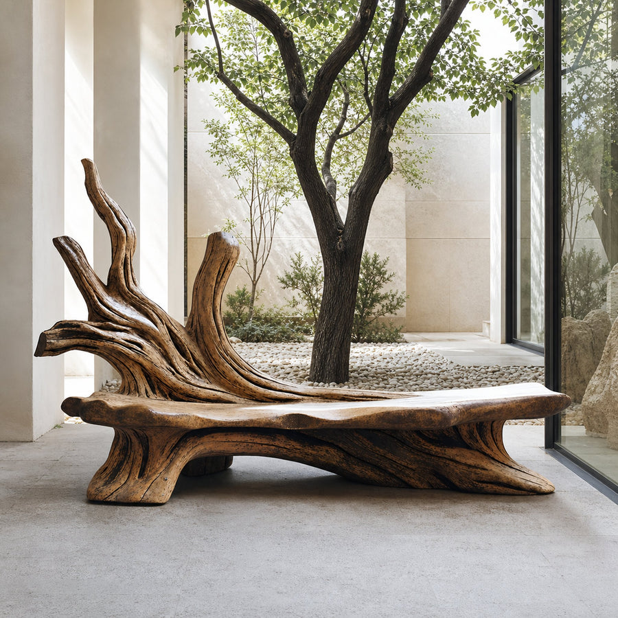 Farmhouse Branch Bench Outdoor Decor For Charming Backyards