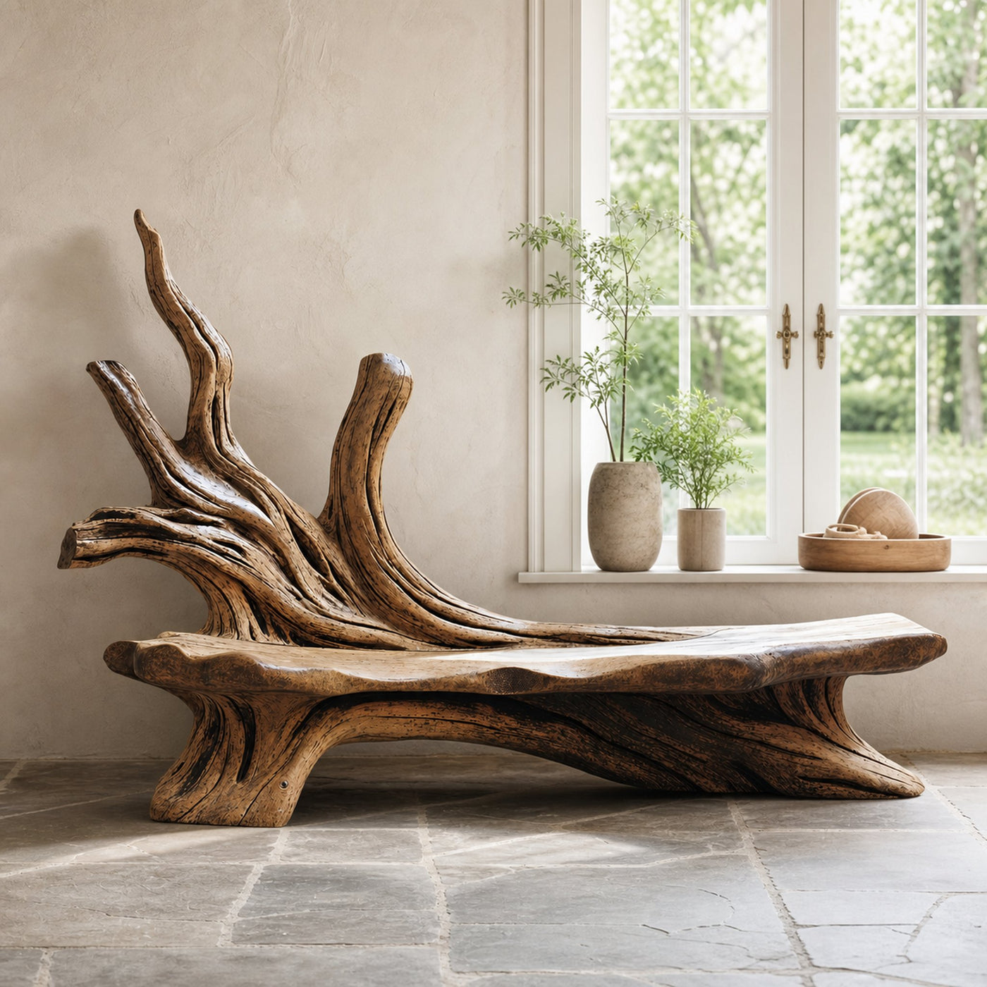 Farmhouse Branch Bench Outdoor Decor For Charming Backyards - product view 6